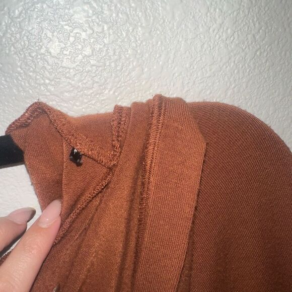 Lulus Top With Hood, Rust colored - Picture 6 of 8